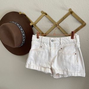 Pacsun White Denim Roll Up Mom Jean Shorts High Rise Vintage Inspired 90s